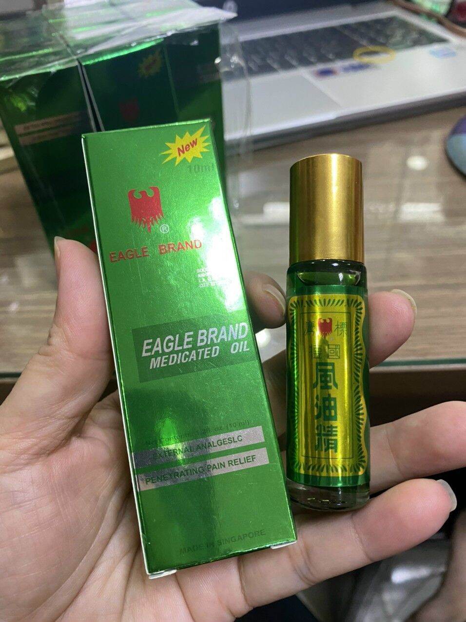 COMBO 3 CHAI DẦU GIÓ CON Ó DẠNG LĂN EAGLE BRAND Dung tích 10 ml