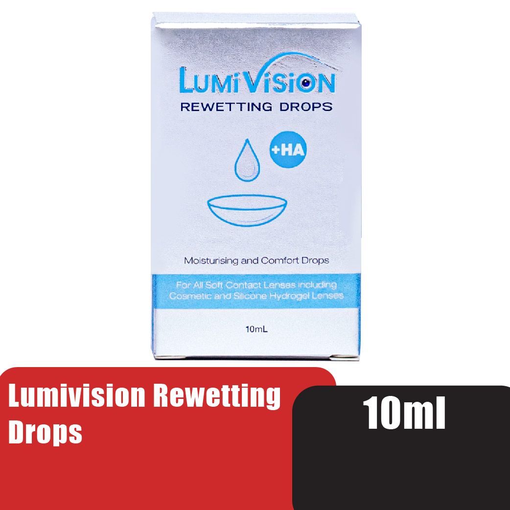 LUMIVISION Rewetting Drops 10ml Eye Drops for Dry Eye & Contact Lens