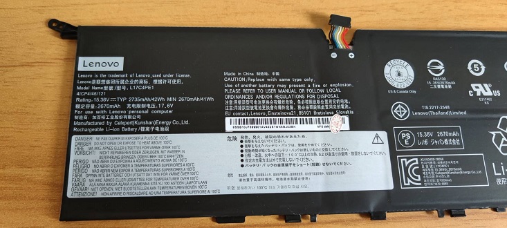 Battery Original Lenovo แบตเตอรี่ของแท้ Lenovo Ideapad 730s Yoga S730