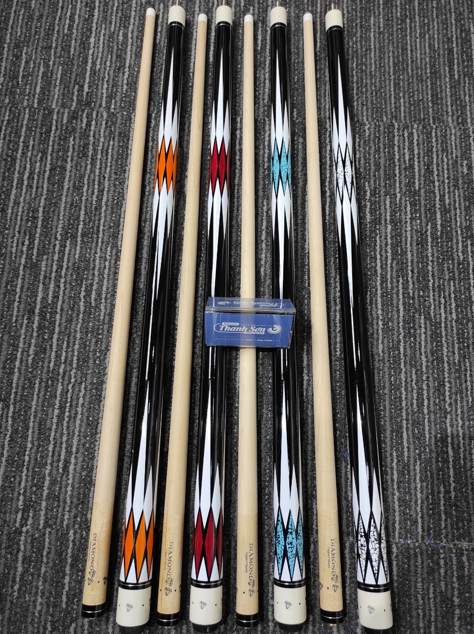 Combo [Cơ Bida Líp Đài Loan 6 Món] đầu cơ 11.5mm nặng 420gr & 460gram