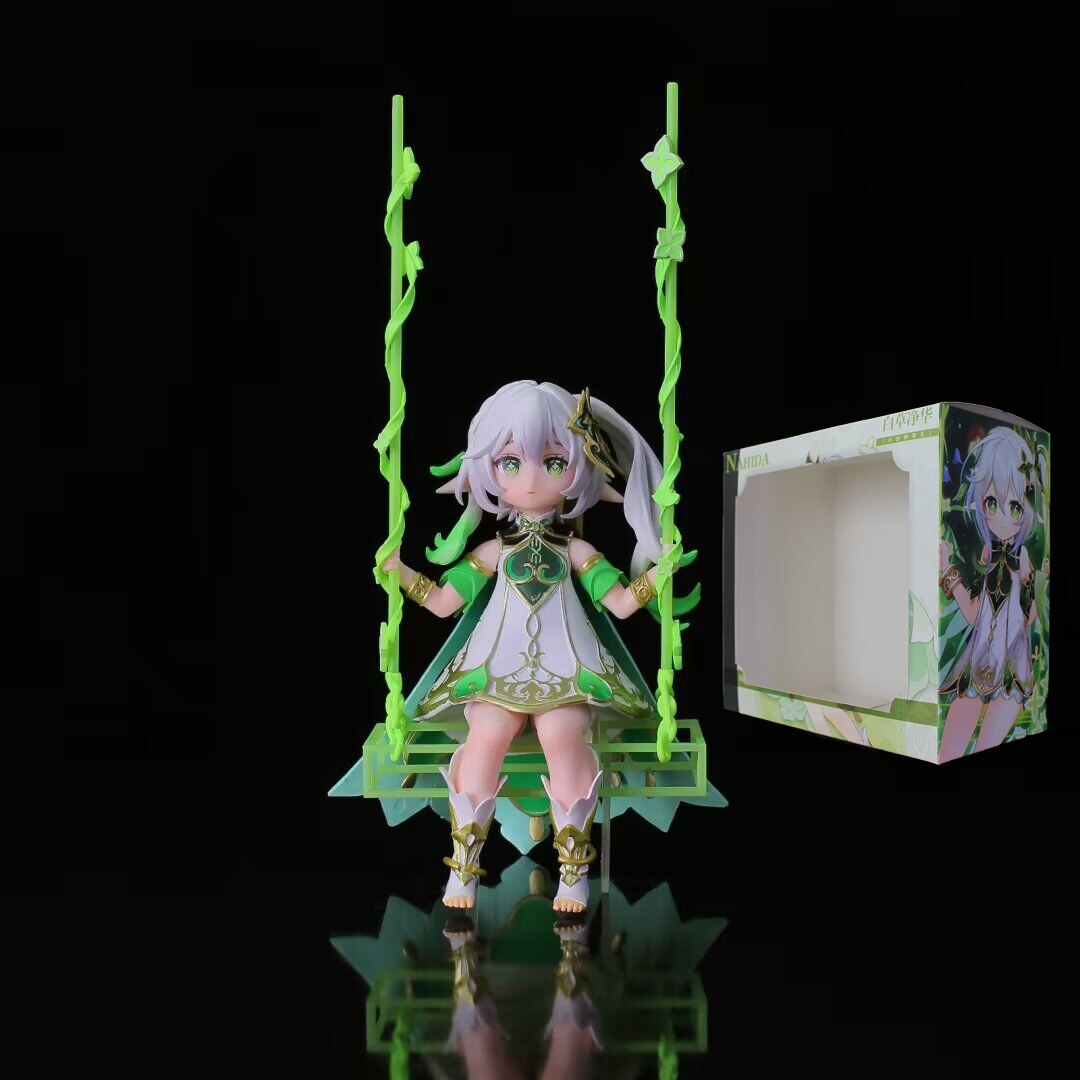 Genshin Impact Clay Figure Keychain Chibi Nahida Lyney Navia