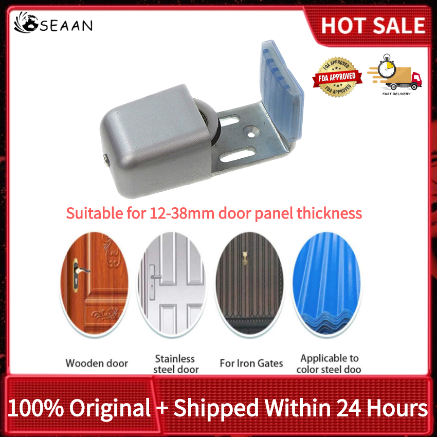 Home Floor Guide Mini Barn Anti Swinging Steel Hardware Solid Low Noise Adjustable Length Bottom Automatic Sliding Door Track