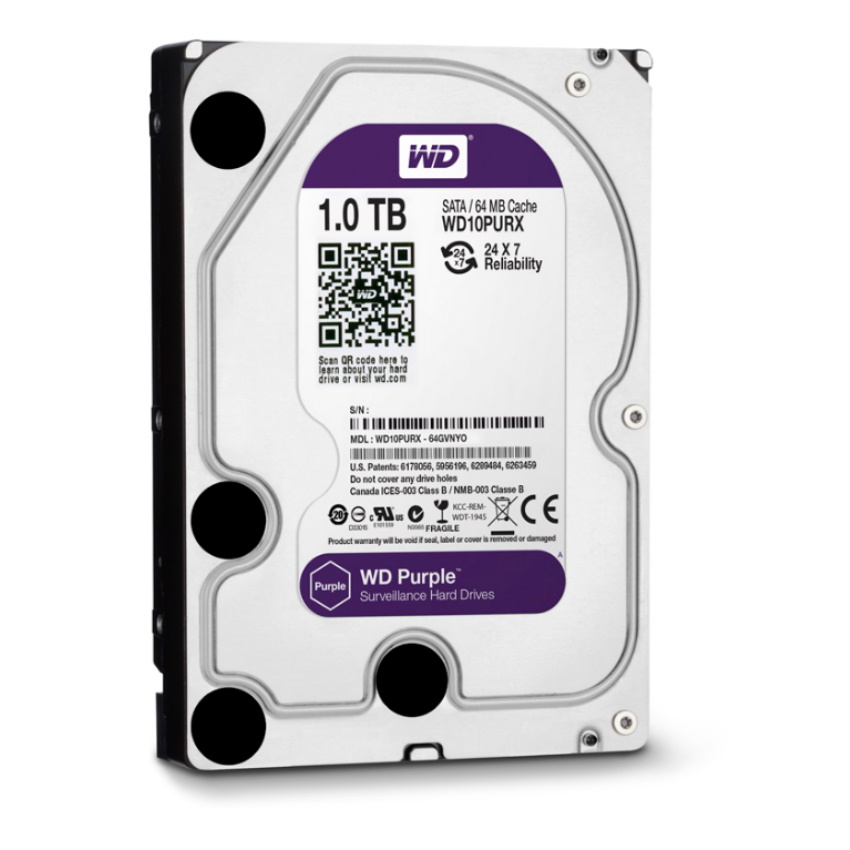Ổ cứng hdd 1t wd tím chuyên dụng dùng cho pc, camera - hệ thống giám sát