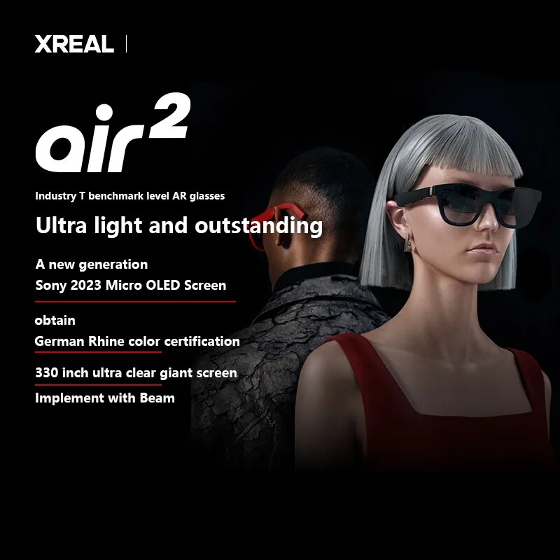 XREAL Nreal Air 2 Pro Smart AR Glasses HD 130 Inches Large Screen