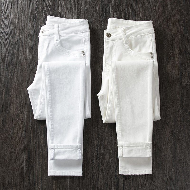 Quần ?jeans nữ sexy trắng sữa khoe eo quần idol nữ quần jeans đẹp