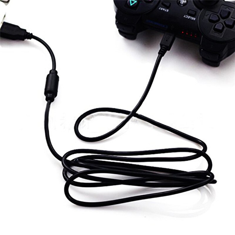 USB 2.0 Black 5-Pin Data Charger Cable 1.8M For Ps3 Game Wireless Controller Connect Computer Play And Charge