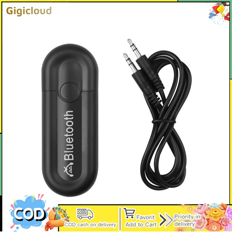 Car USB Bluetooth-compatible Adapter Audio Music Transmitter Receiver 3.5mm Aux For For Tv Pc Headphones