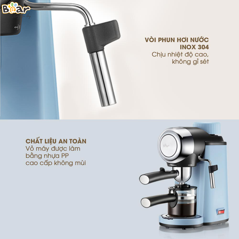 Máy Pha Cafe Bear B02V1 Tự Động Pha Cafe, Pha Espresso Phong Cách Ý Mini Pha Cà phê