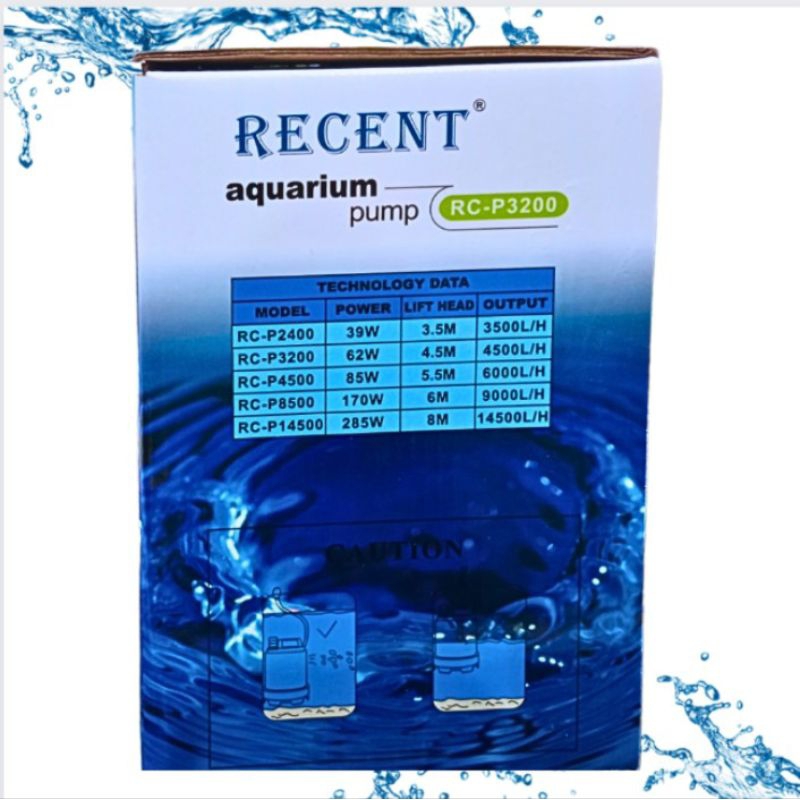 Pompa kolam air mancur RECENT RC P 3200 Model Termos