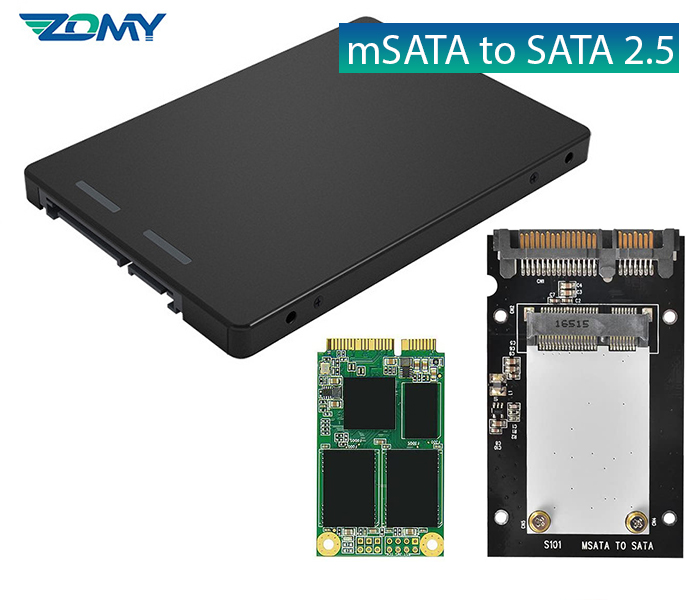 Box converter mSATA SSD to SATA 2.5 shell aluminum good heat dissipation