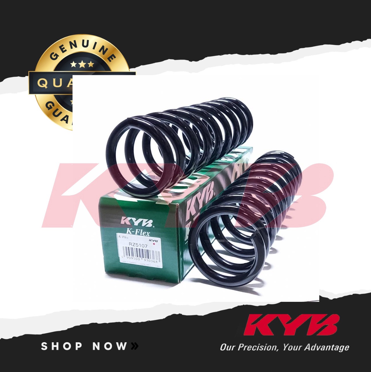 KYB KAYABA (2pcs) K-Flex Coil Spring (Rear) for Toyota Fortuner 2005 ...