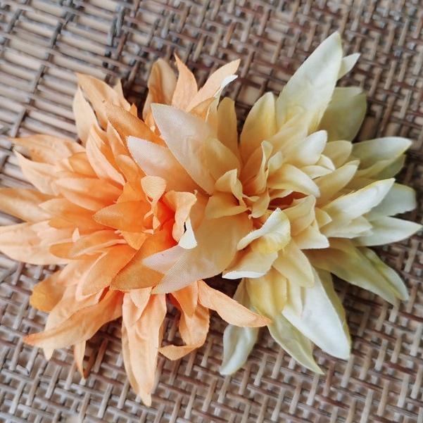 (11cm-hoa lụa) Đầu bông cúc pha lê trang trí kích thước 11cm