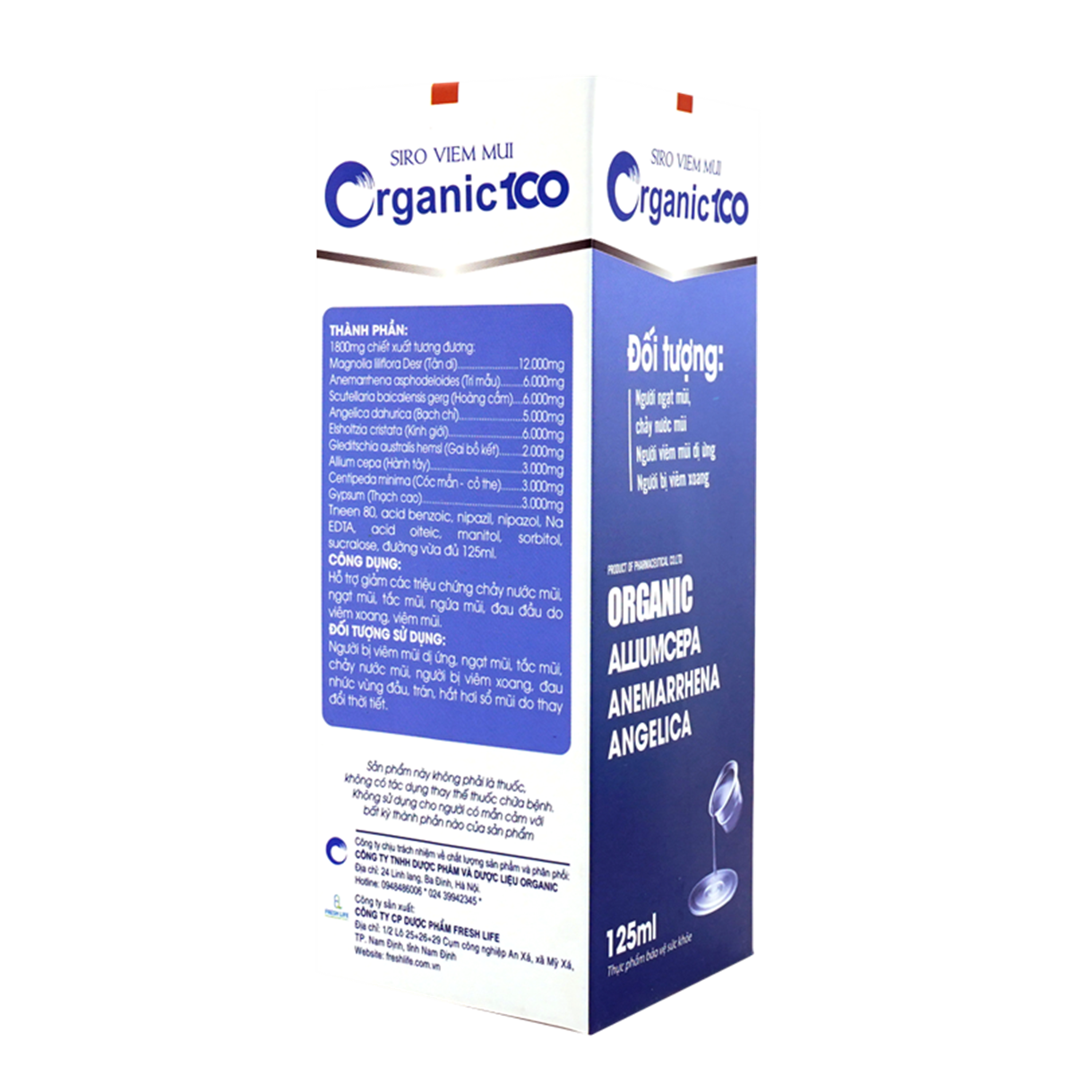 Siro viem mũi Organic100 125ml