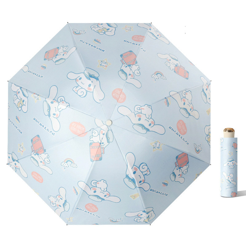 AMILA Trẻ em ô dù, hình ảnh hoạt hình, mang theo, sun umbrella, ô dù, chống bật, tự động ô dù, nhựa đen ô dù, mưa cả hai
