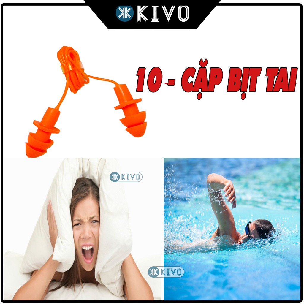 Combo 10 pairs of 2 tiers wired sleep anti-noise earplugs-up to 29db anti-noise earplugs-train high level anti-noise earplugs, airplane trips