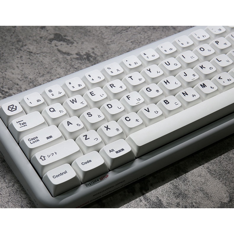 Minimalist white keycaps XDA profile Dye-Sublimation PBT  keycap 135keys