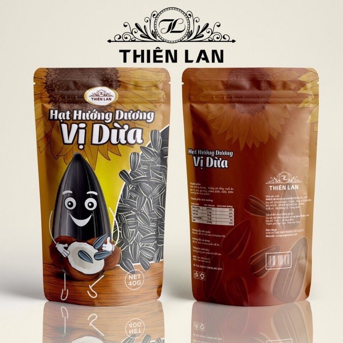 COMBO (25 GÓI) HẠT HƯỚNG DƯƠNG THIÊN LAN VỊ DỪA (40G)
