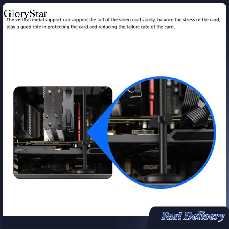 GloryStar VC-1 GPU Support Aluminum Graphics Card GPU Support Jack Adjustable Video Card Sag Holder Holster Bracket