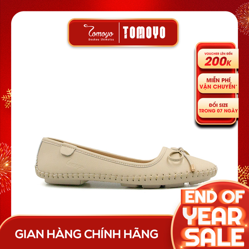 SIÊU SALE 6.6 | Giảm 30% đơn 199k - Giày Búp Bê Nữ Đính Nơ Tomoyo TMW32209