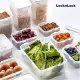 [SG Stock] [Bundle of 2] LocknLock PP Microwave Airtight Stackable Classic Food Container Square 600ML (HPL822*2). 