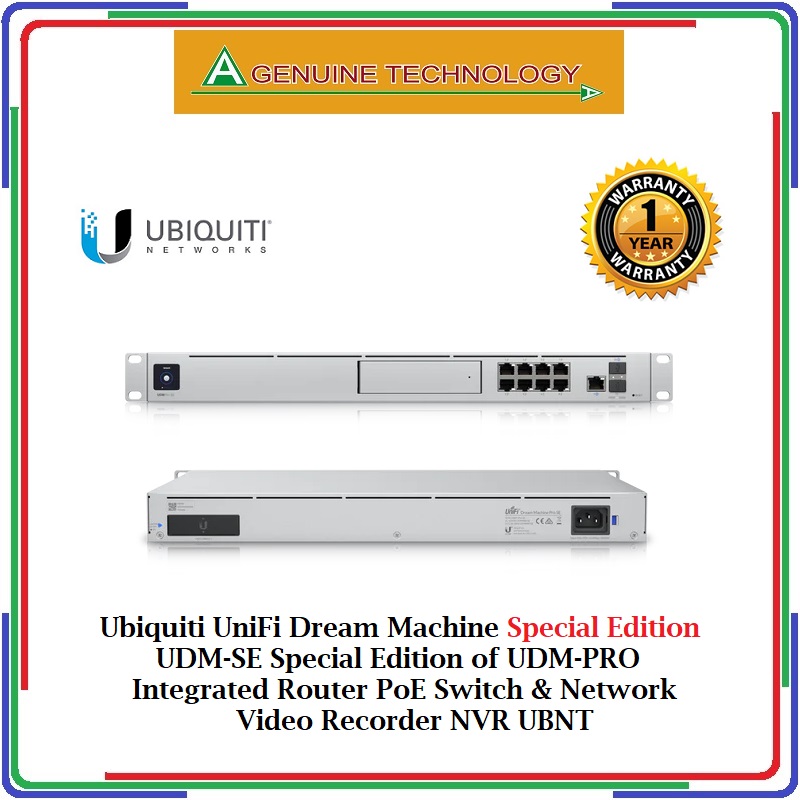 Ubiquiti UniFi Dream Machine Special Edition UDMSE Special Edition of
