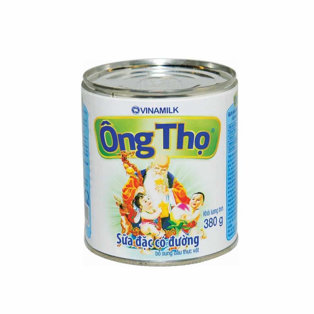 Sữa đặc có đường Ông Thọ lon thiếc (chữ xanh, nền trắng) 380g