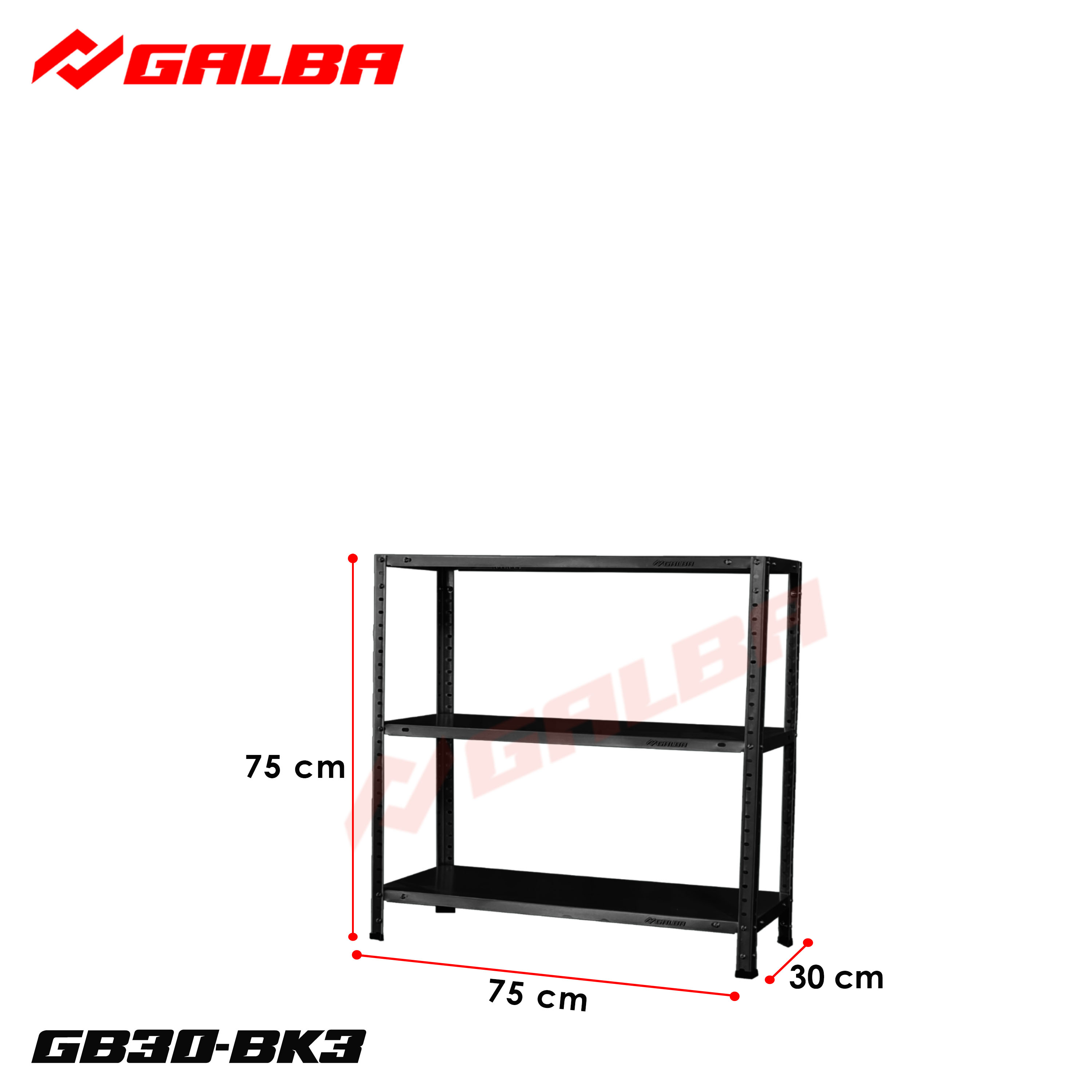 GALBA Galvanized Steel Storage Rack Metal Shelf GB White/Black/Silver