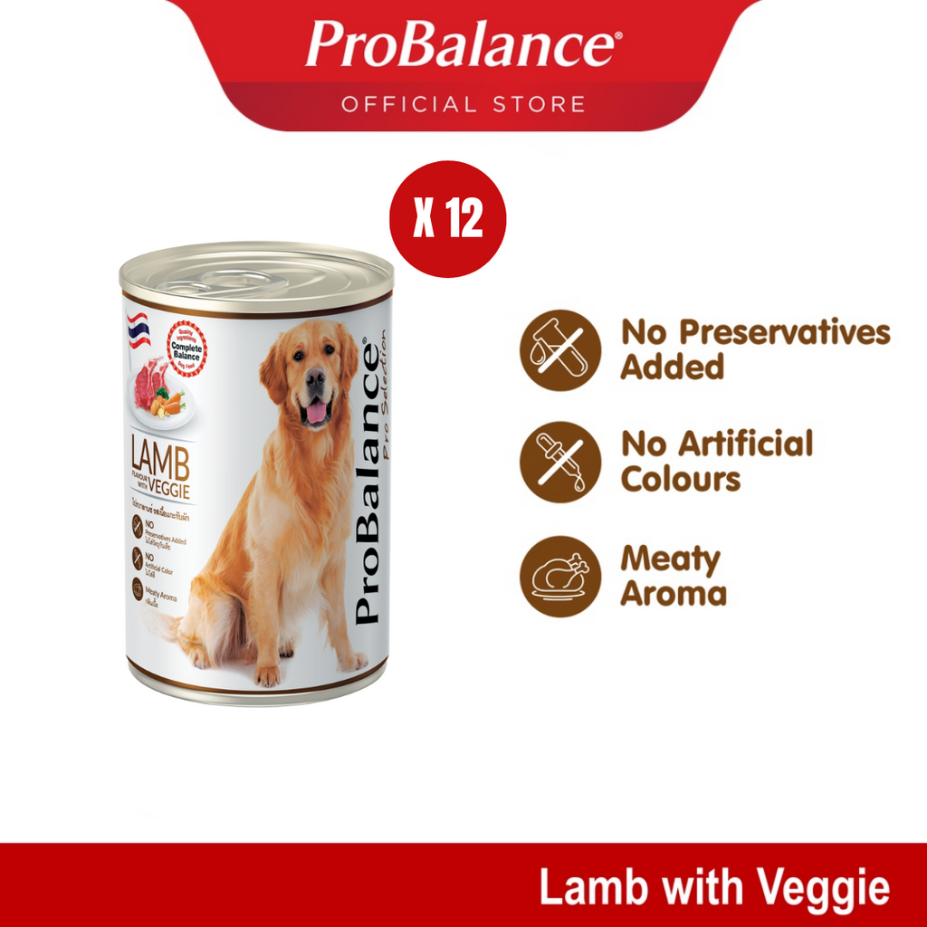 ProBalance Pro Selection Adult Wet Dog Food Lamb (400g x 12 Cans