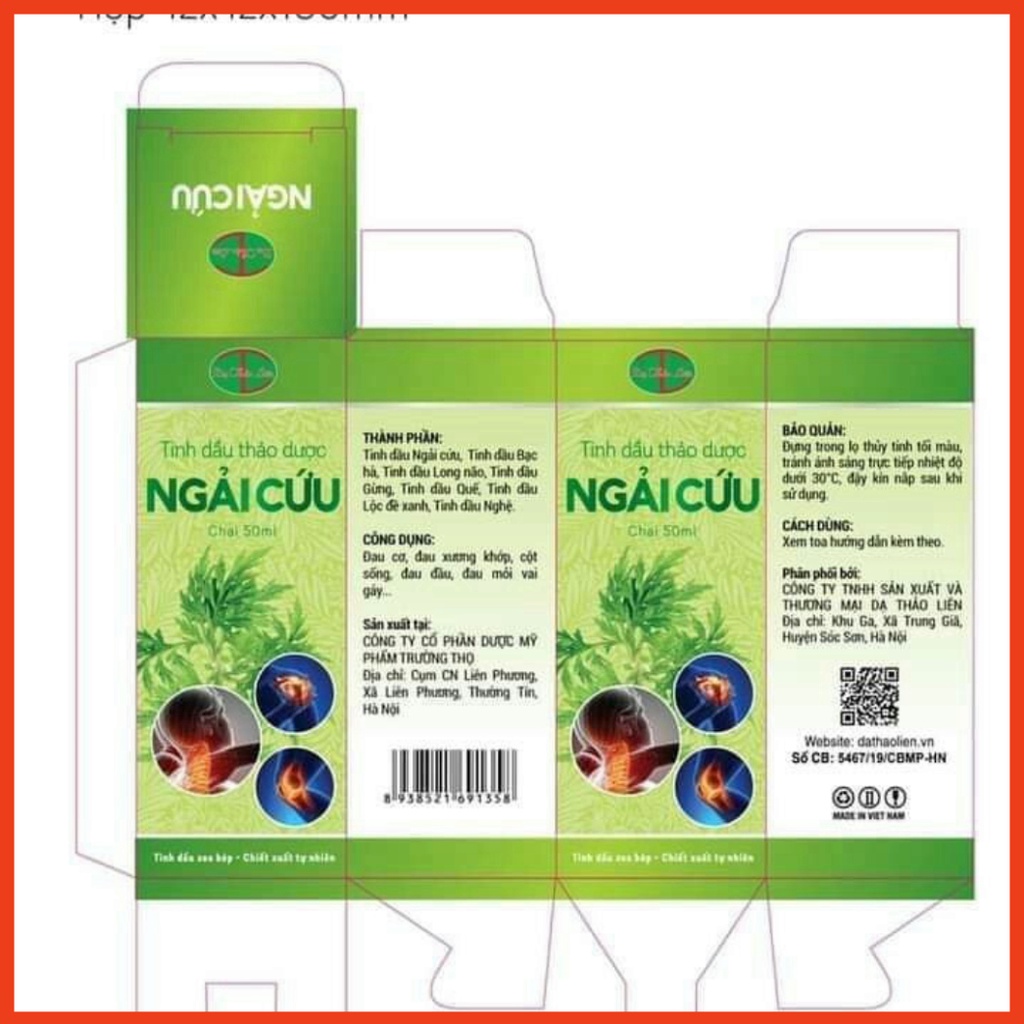TINH DẦU NGẢI CỨU DẠ THẢO LIÊN LỌ 50ml