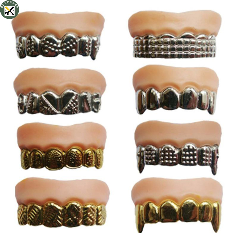 BouPower　Halloween Simulation Denture Funny Soft Braces Rotten Teeth Cosplay Tricky Props