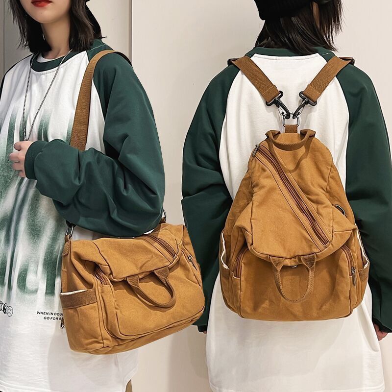 Esspreso Children's drawstring backpack The atmosphere is American and lazy Feel free to switch canvas bags Pleated washed bag