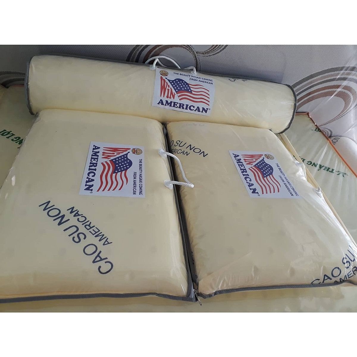 [HCM]Gối Ôm Cao Su Non AMERICAN Cao Cấp ( gối ôm 25cm x 95cm )