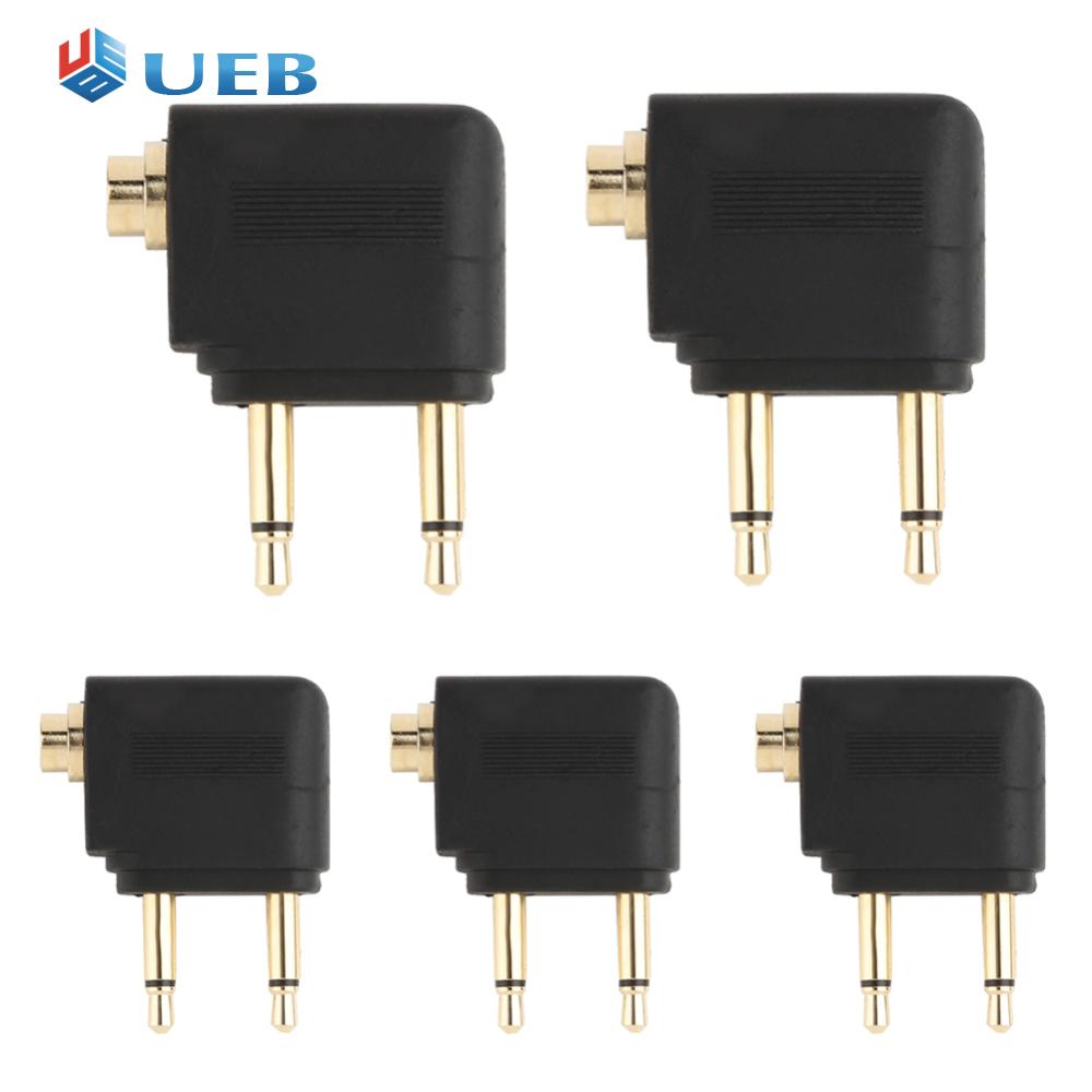 Headset Audio Connector 3.5mm Jack Airline Airplane Earphone Headphone Audio Adapter for Airplane Travel Headphone