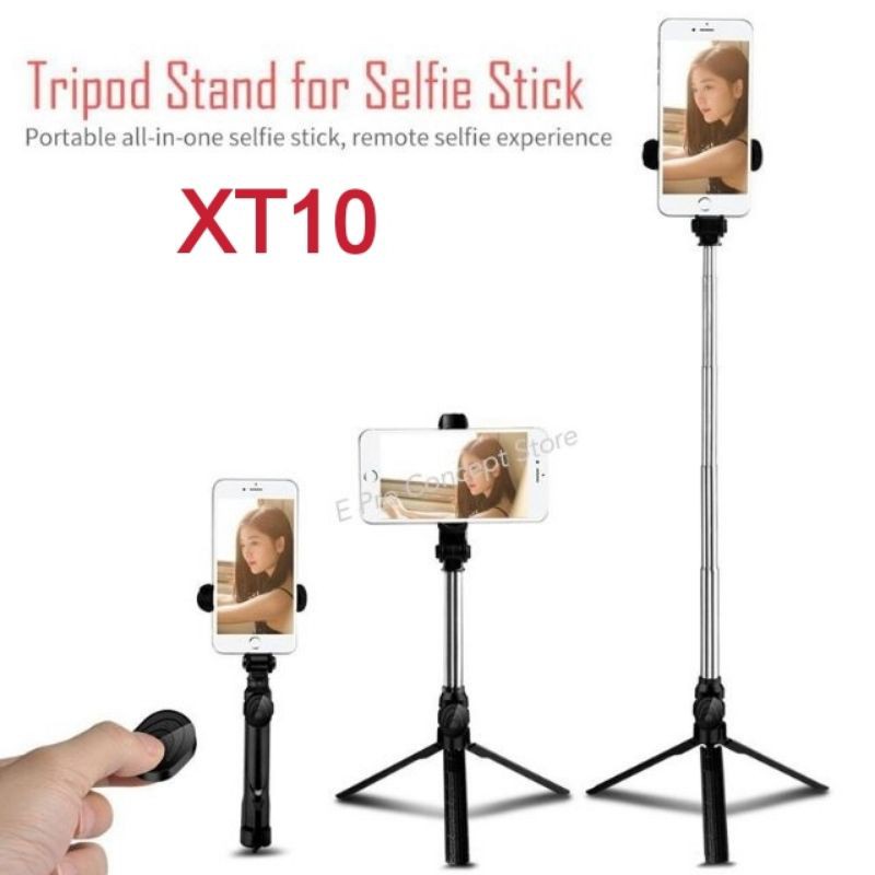 XT-10 Bluetooth Extendable Handheld Stabilize Stand Selfie Stick