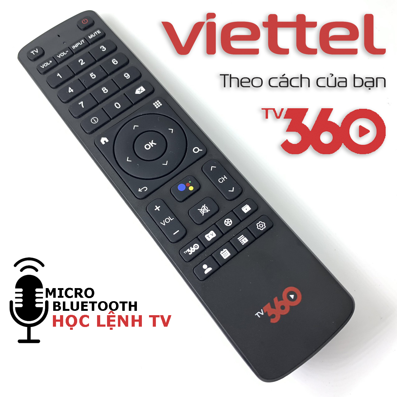 Điều Khiển đầu thu truyền hình Viettel 360 TV Micro Giọng nói ...