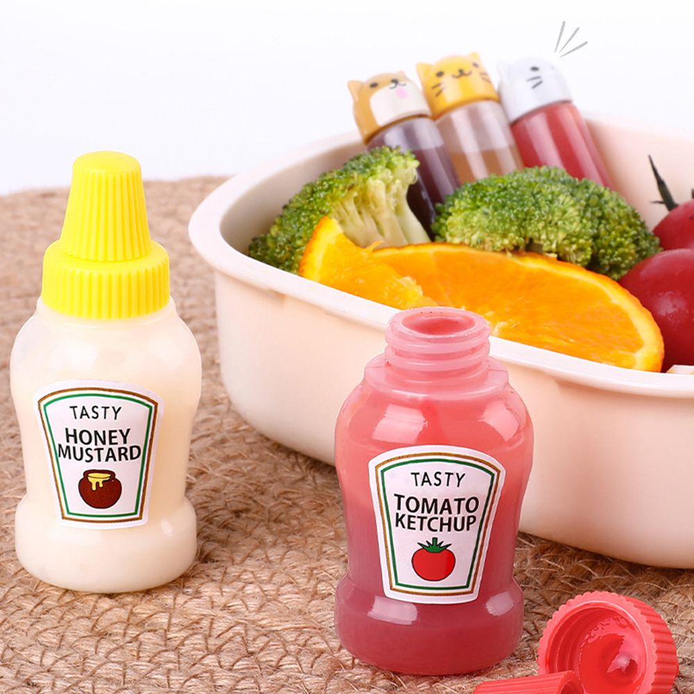 XUEWAN Portable Ketchup/Salad/Honey Seasoning Storage Kids Lunch  Accessories Sauce Dressing Container Sauce Bottle Mini Squeeze Bottle Bento  Box