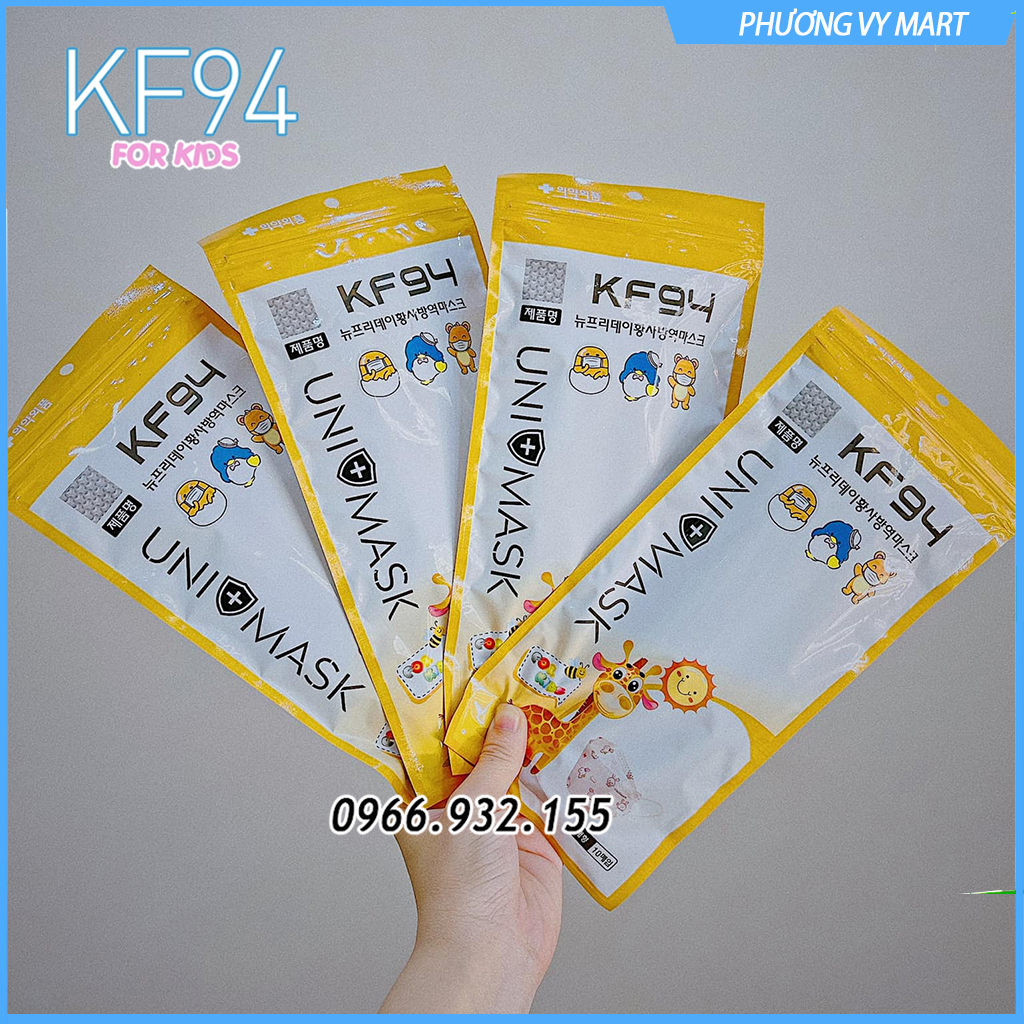 Set 20 chiếc khẩu trang trẻ em 4 lớp KF94 UNI MASK
