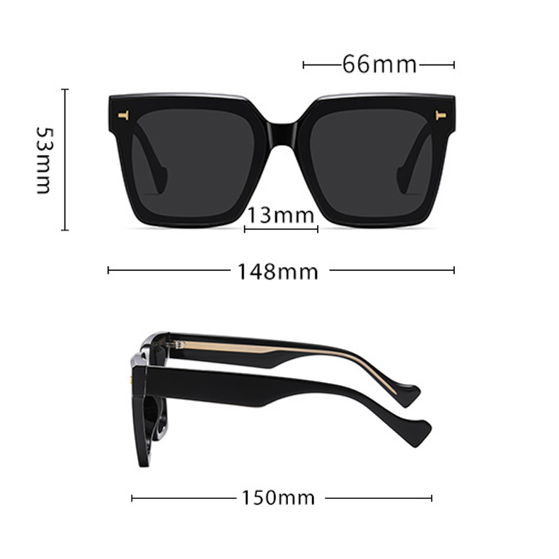 [Nhiều Màu] Kính râm mát phân cực Polarized vuông lớn nam nữ 9102