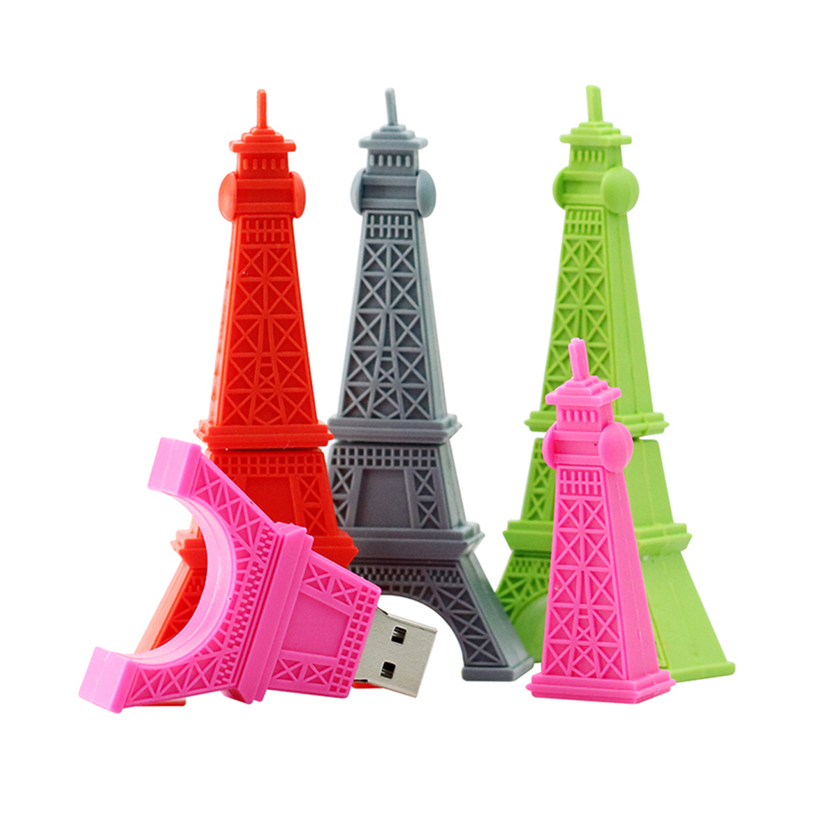 Aweisuan Luxury USB 2.0 Flash Drive Eiffel Tower Statue of Liberty Shape Cle USB Stick 16GB 32GB 64GB 128GB Pen Drive 256G Pendrive Memory Stick. 