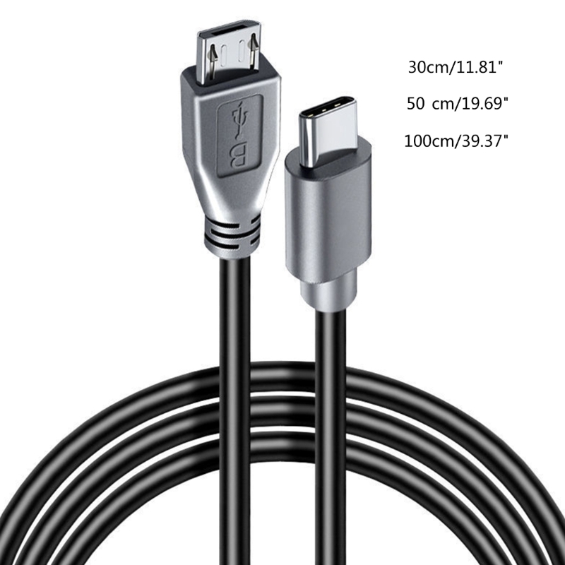 USB 3.1 Type C Male to Micro USB Male Sync OTG Charge Data Transfer Cable Cord