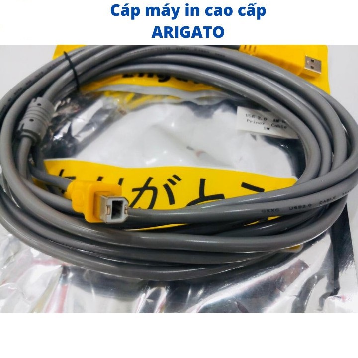 DÂY CÁP MÁY IN USB 2.0 - 1.5M - 10M - XÁM ARIGATO