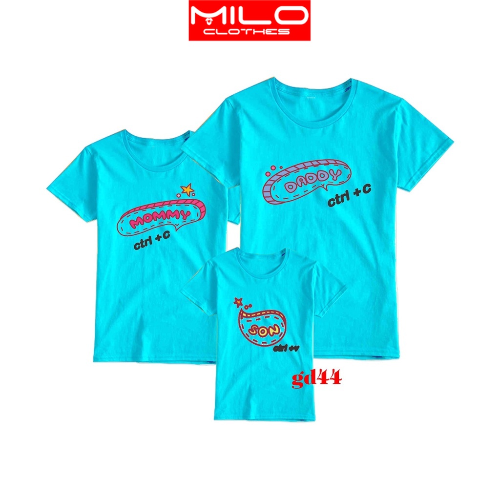 Áo thun gia đình 3,4,5 người, áo đồng phục gia đình đi chơi du lịch biển bé trai gái bigsize in copy paste, không quần.