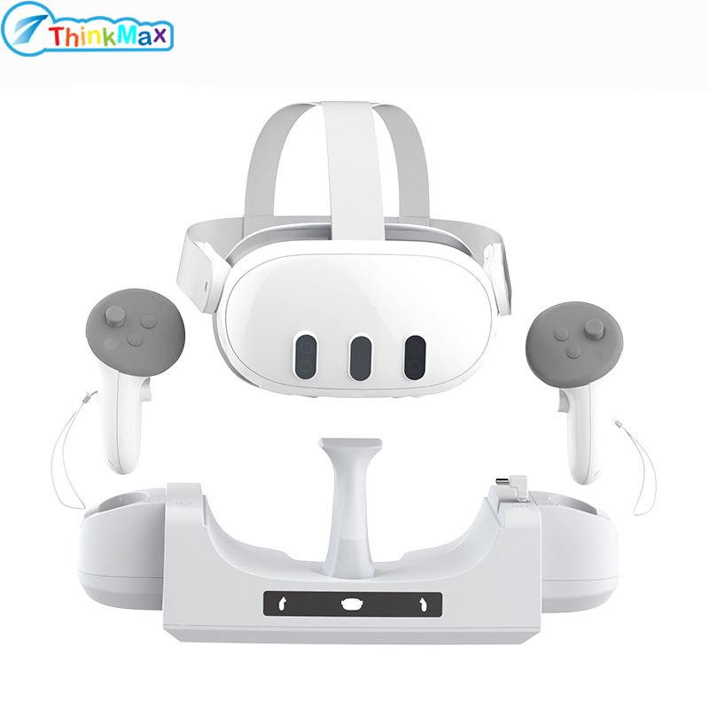 THINKMAX,100%Authentic!!Charging Station VR Headset Controller Handles Charging Dock With LED Indicator Compatible For Oculus/Meta Quest 3