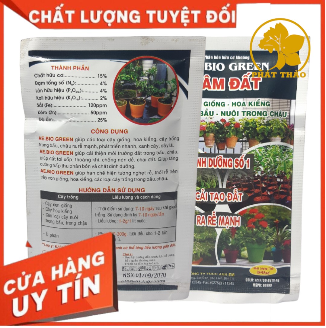 Phân bón hữu cơ khoáng Sâm Đất Ra rễ Cực Mạnh 50gr