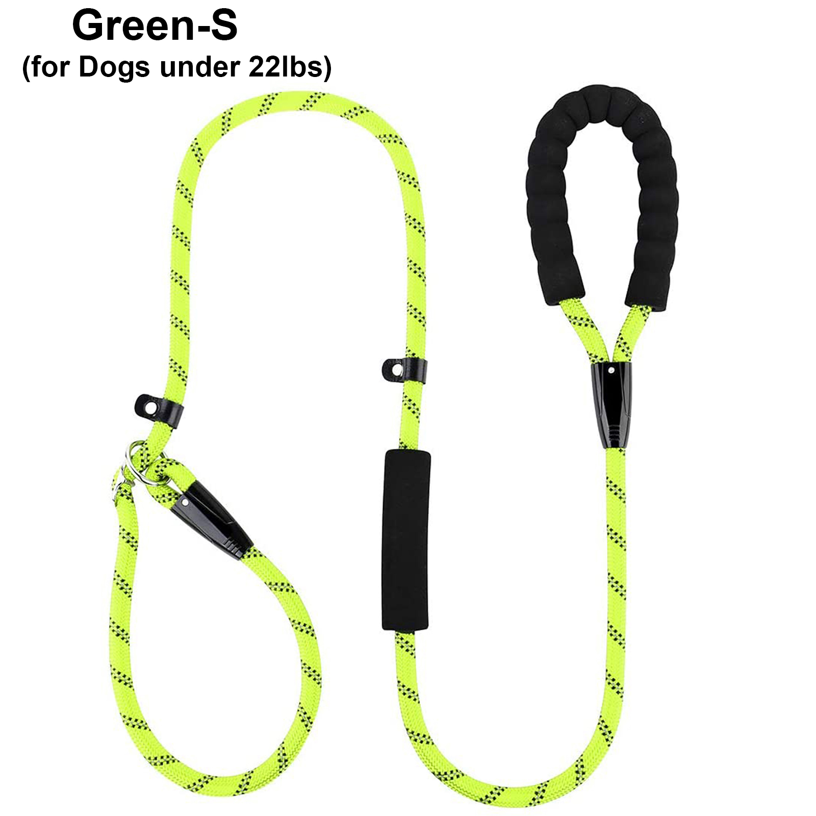 KUANGQIAN 6FT for Medium Large Dogs Comfortable Rope Leash Dog Training Leash Reflective Threads Anti-Choking with Traffic Padded Two Handles Dog Leash Slip Lead