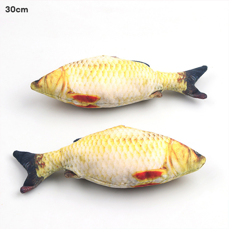Fish Plush simulation fish pet cat toy tease cat teeth grinding cat supplies cat mint fish toy