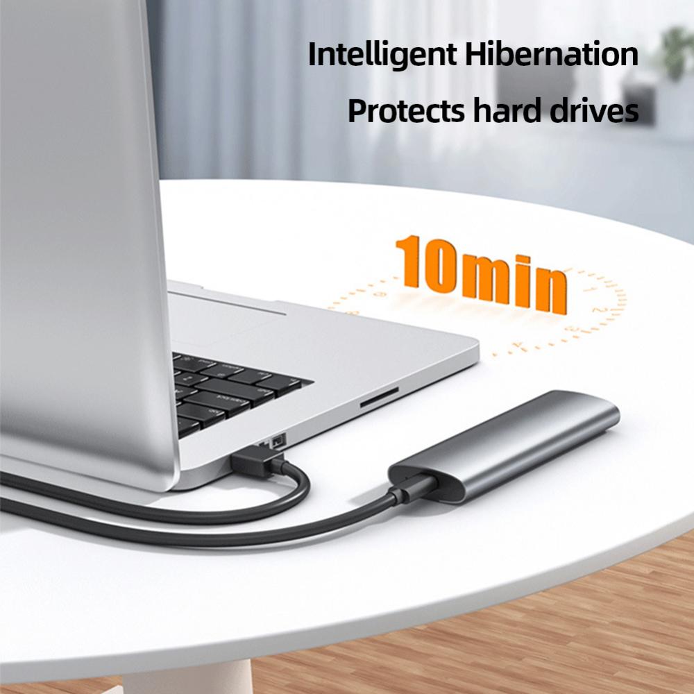 M.2 SSD ngoài bộ chuyển đổi có vỏ bao Type-C 3.1 ổ cứng lưu trữ thể rắn Adapter bao vây 5/10Gpbs Hợp kim nhôm M/B/(B + M) chìa khóa cho 2230/2242/2260/2280 SSD