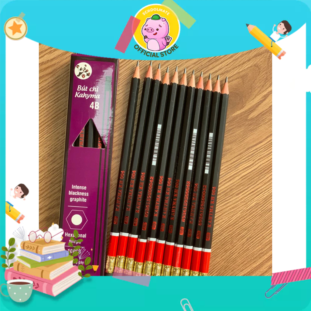 Bút chì gỗ schoolmate kahyma - độ cứng 4b