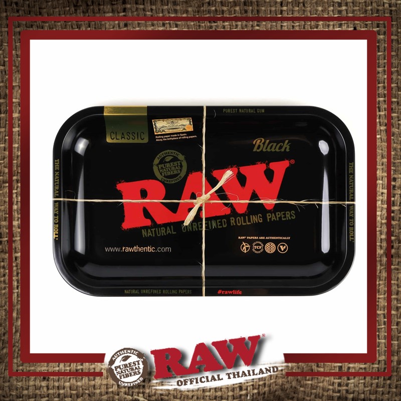 ถาด RAW Black Metal Rolling Tray Small Lazada.co.th