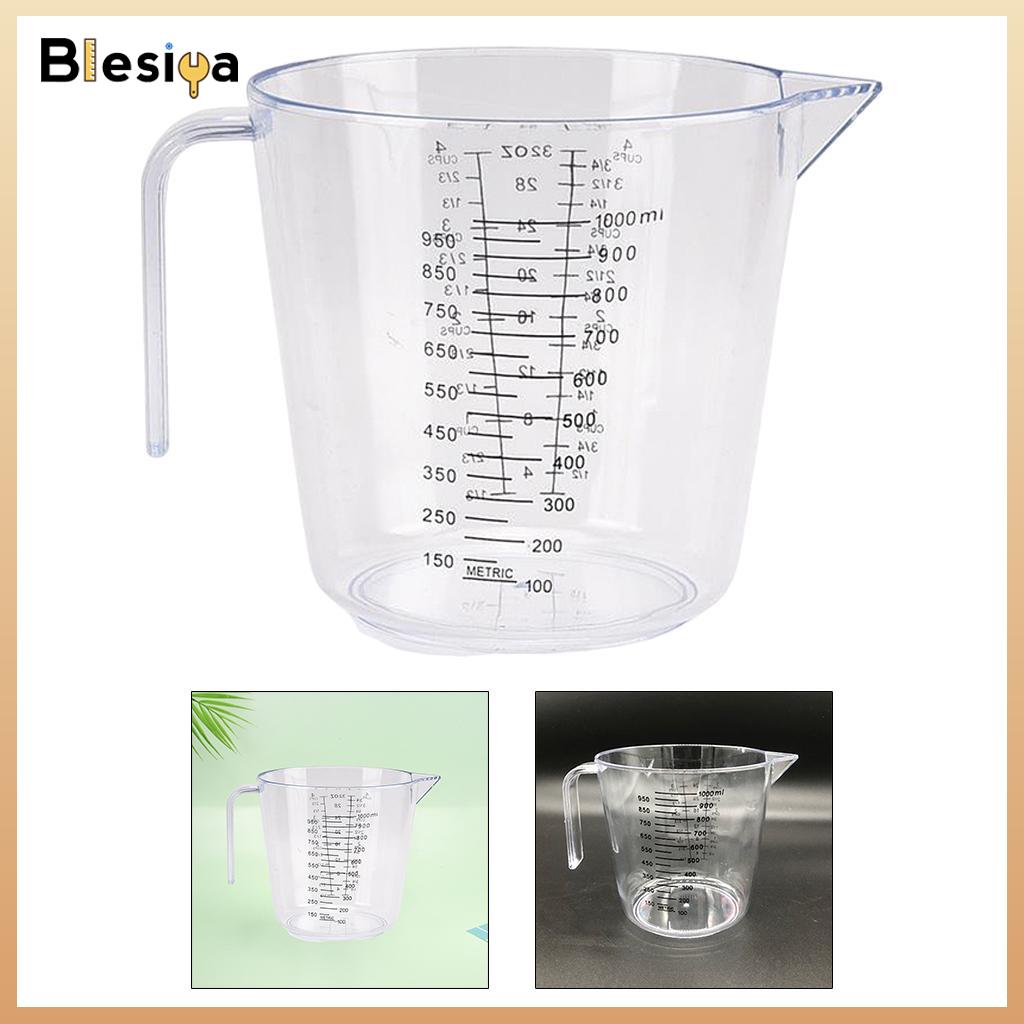 Blesiya Transparent Measuring Cup Jug Flour Water Milk Liquid Measure Baking Utensil